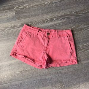 AE Khaki Short Shorts - Coral 4